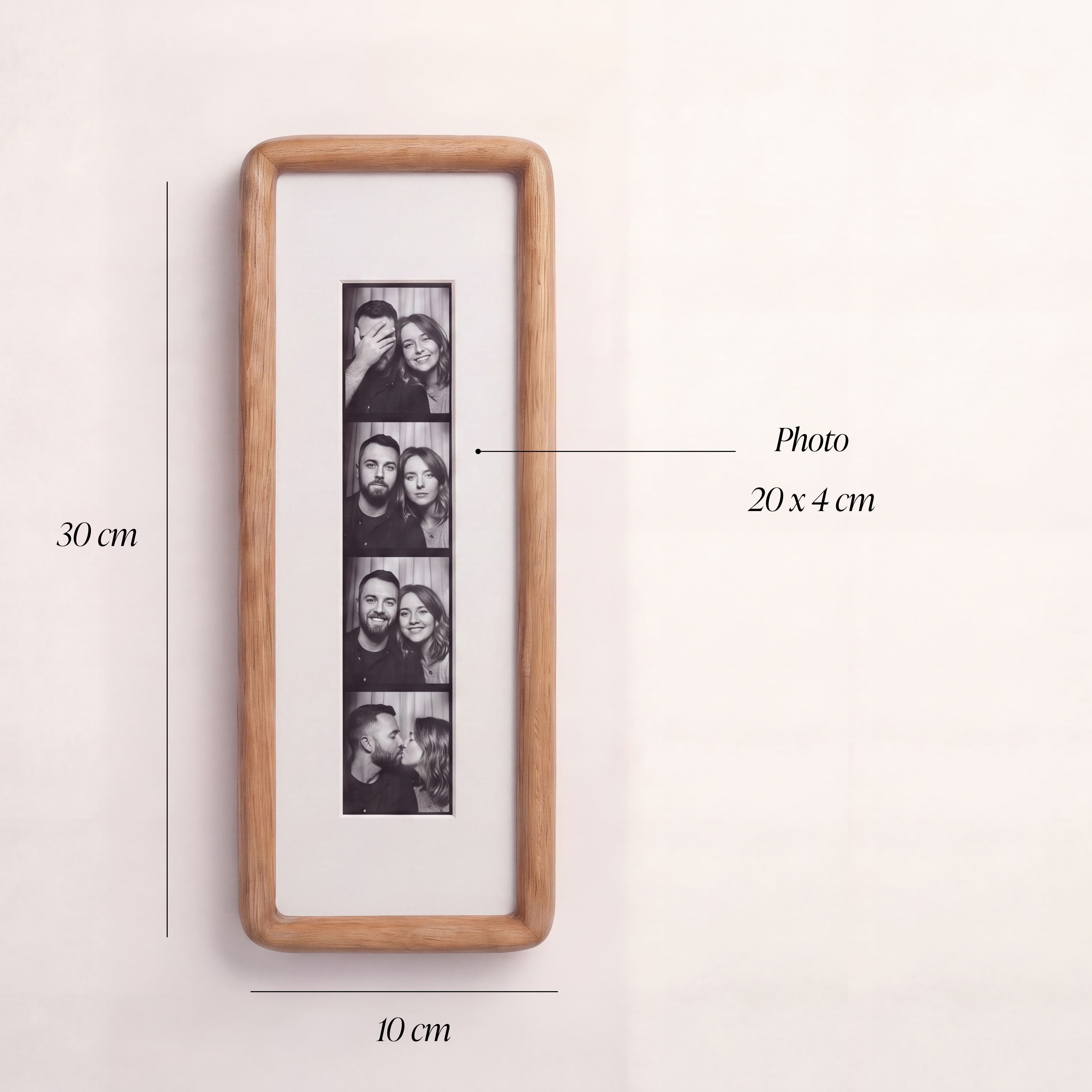 Teak Photobooth Frame - White Mount