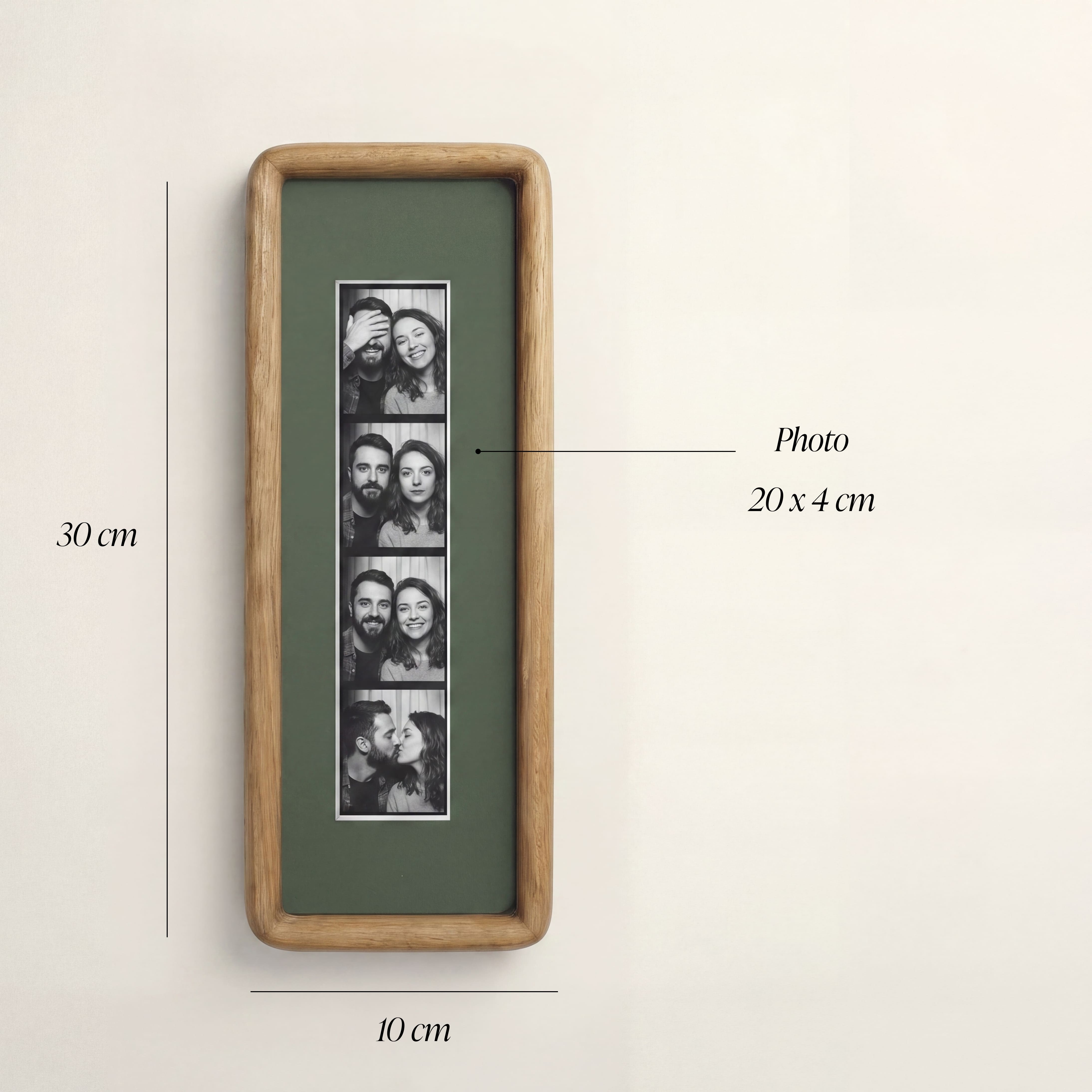 Teak Photobooth Frame - Green Mount