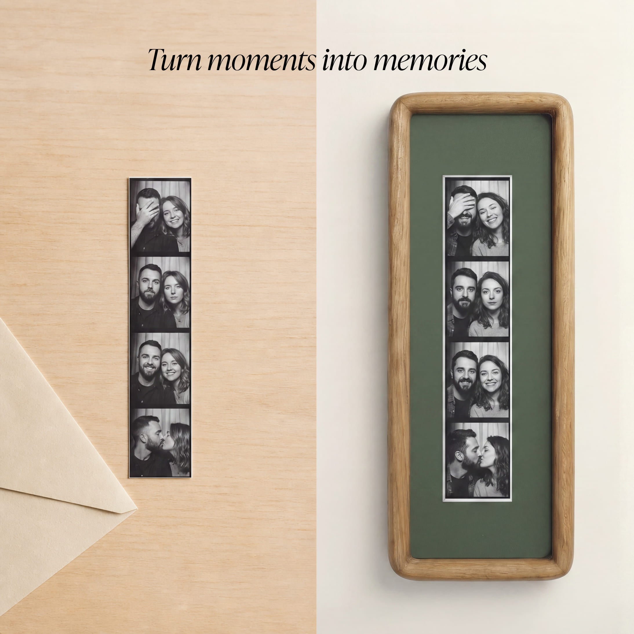 Teak Photobooth Frame - Green Mount