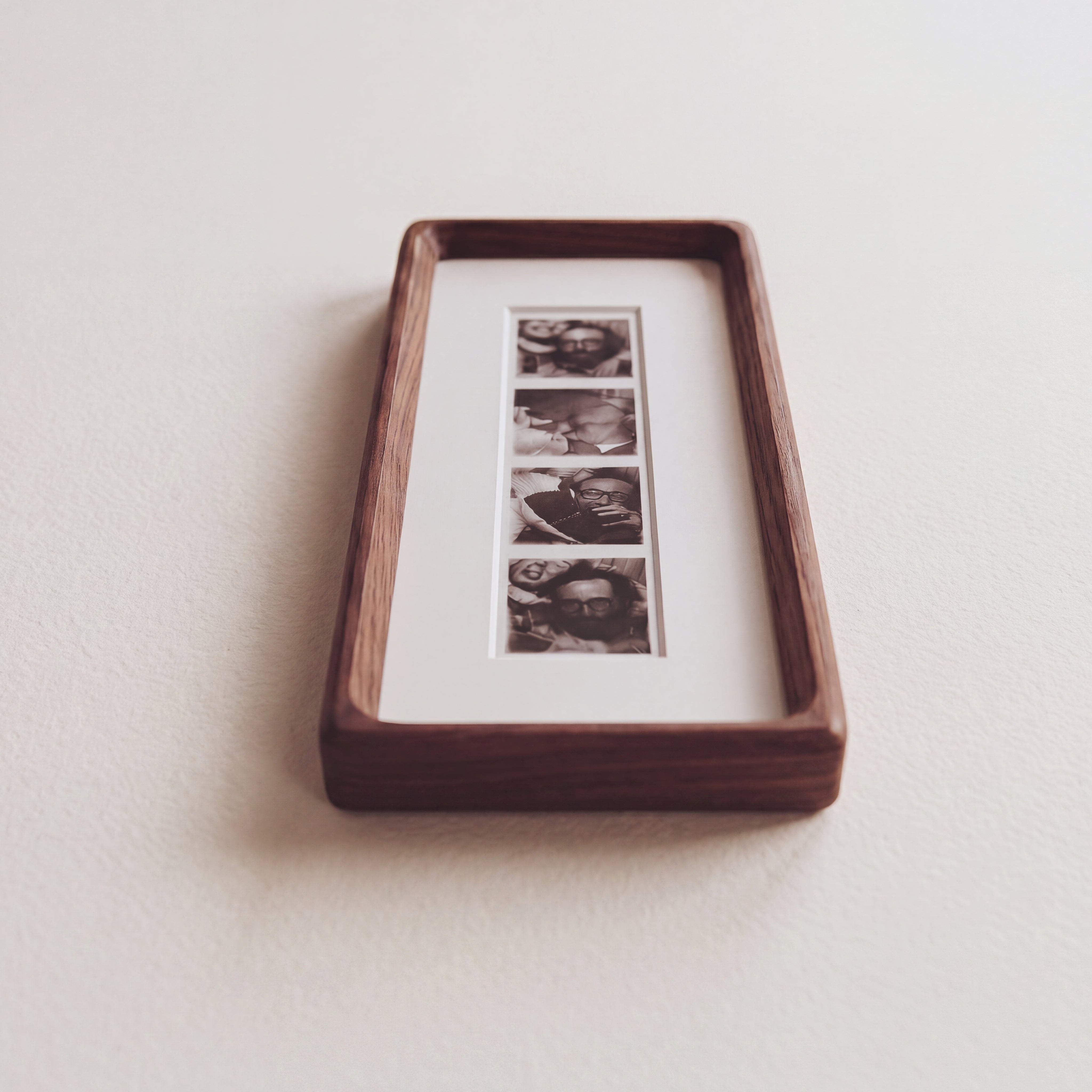 Walnut Photobooth Frame - White Mount