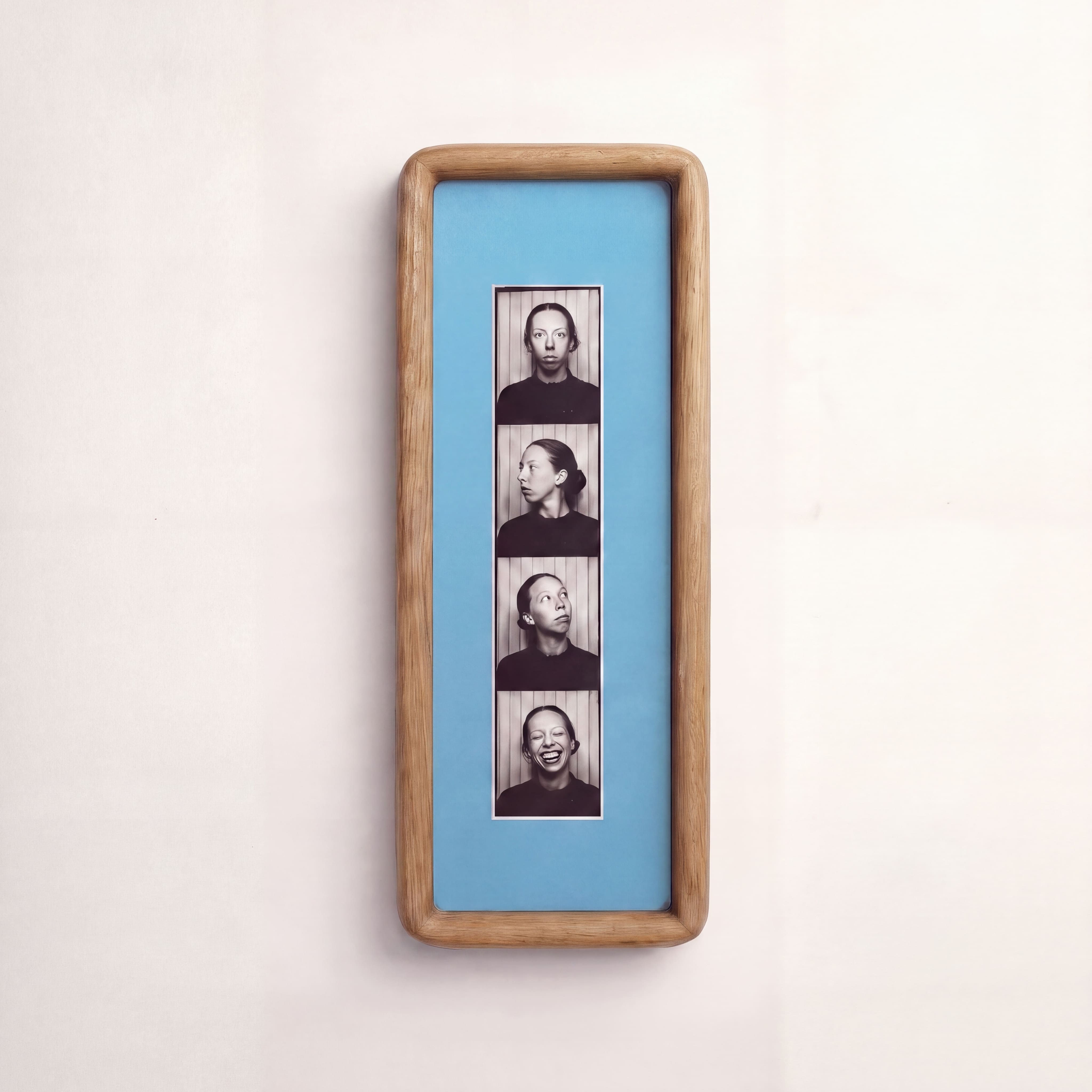 Teak Photobooth Frame - Blue Mount