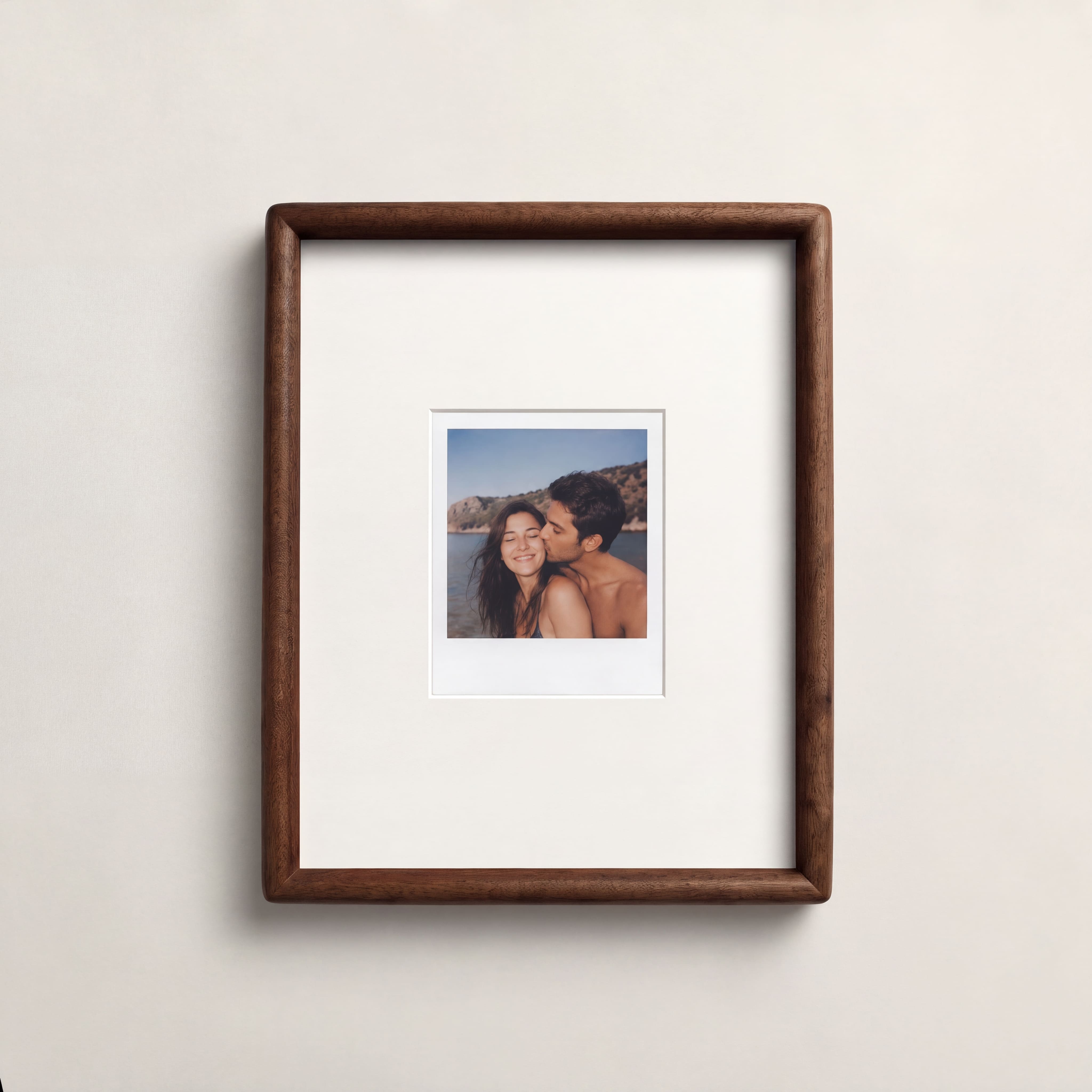 Dark Walnut Polaroid Frame - Polaroid Square