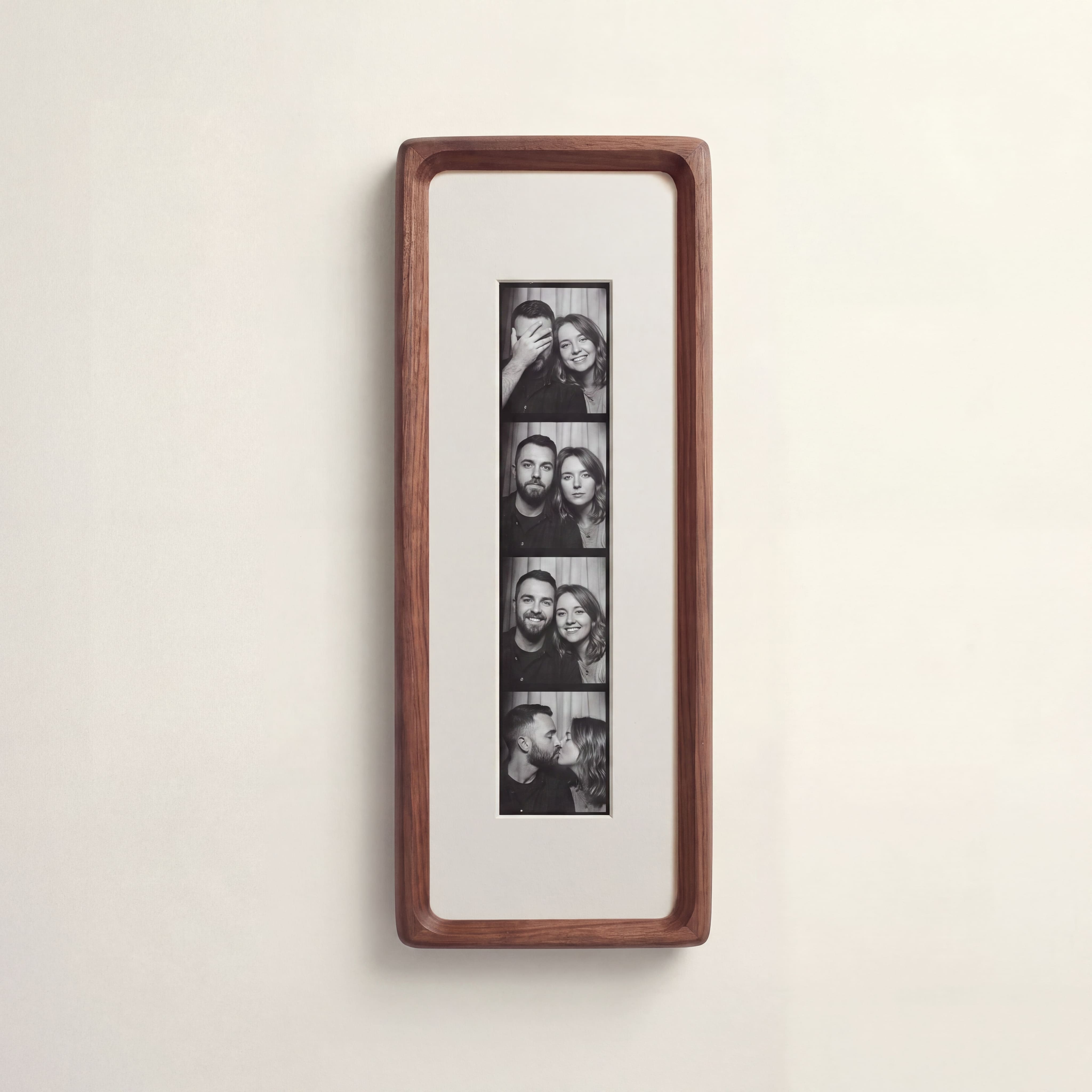 Walnut Photobooth Frame - White Mount