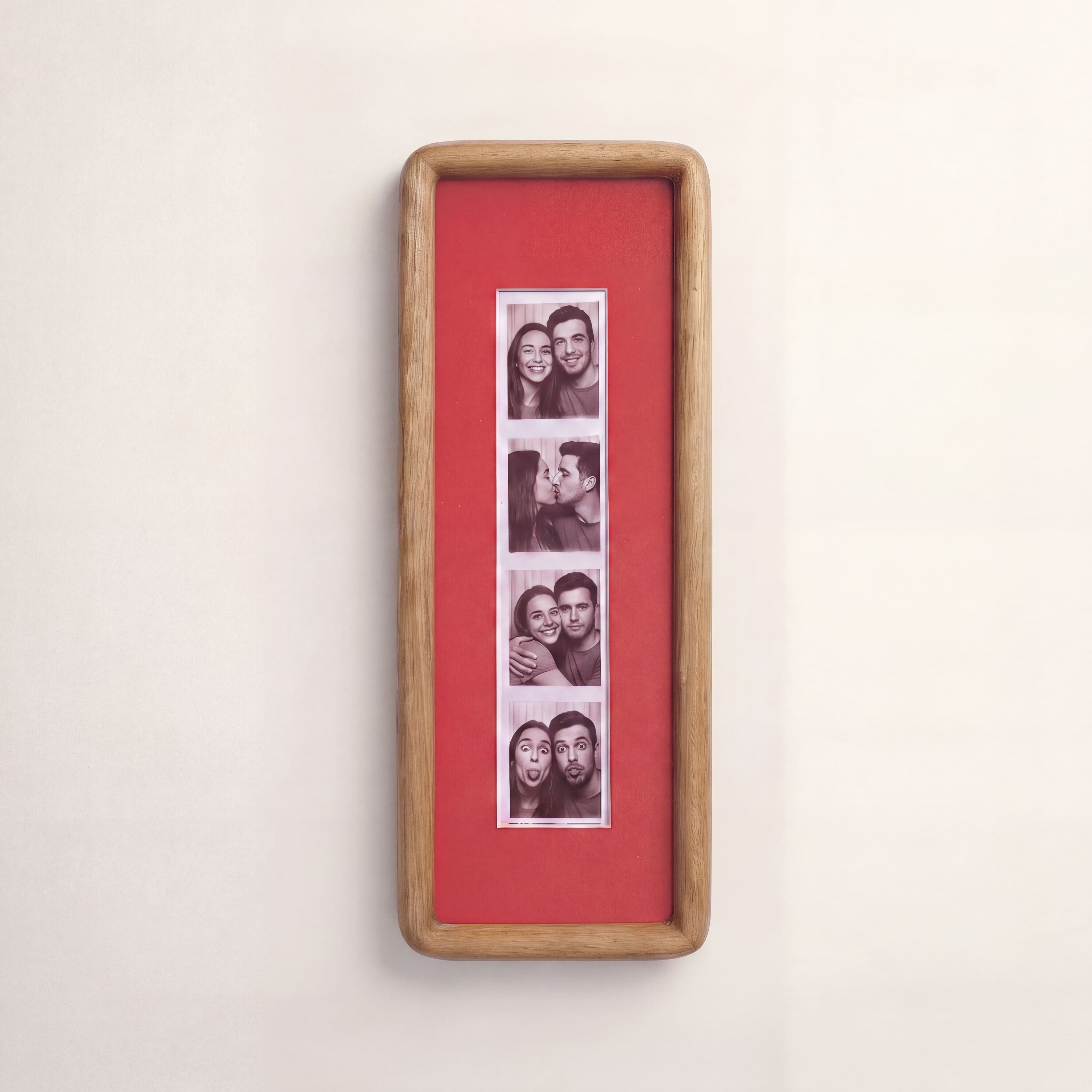Teak Photobooth Frame - Red Mount