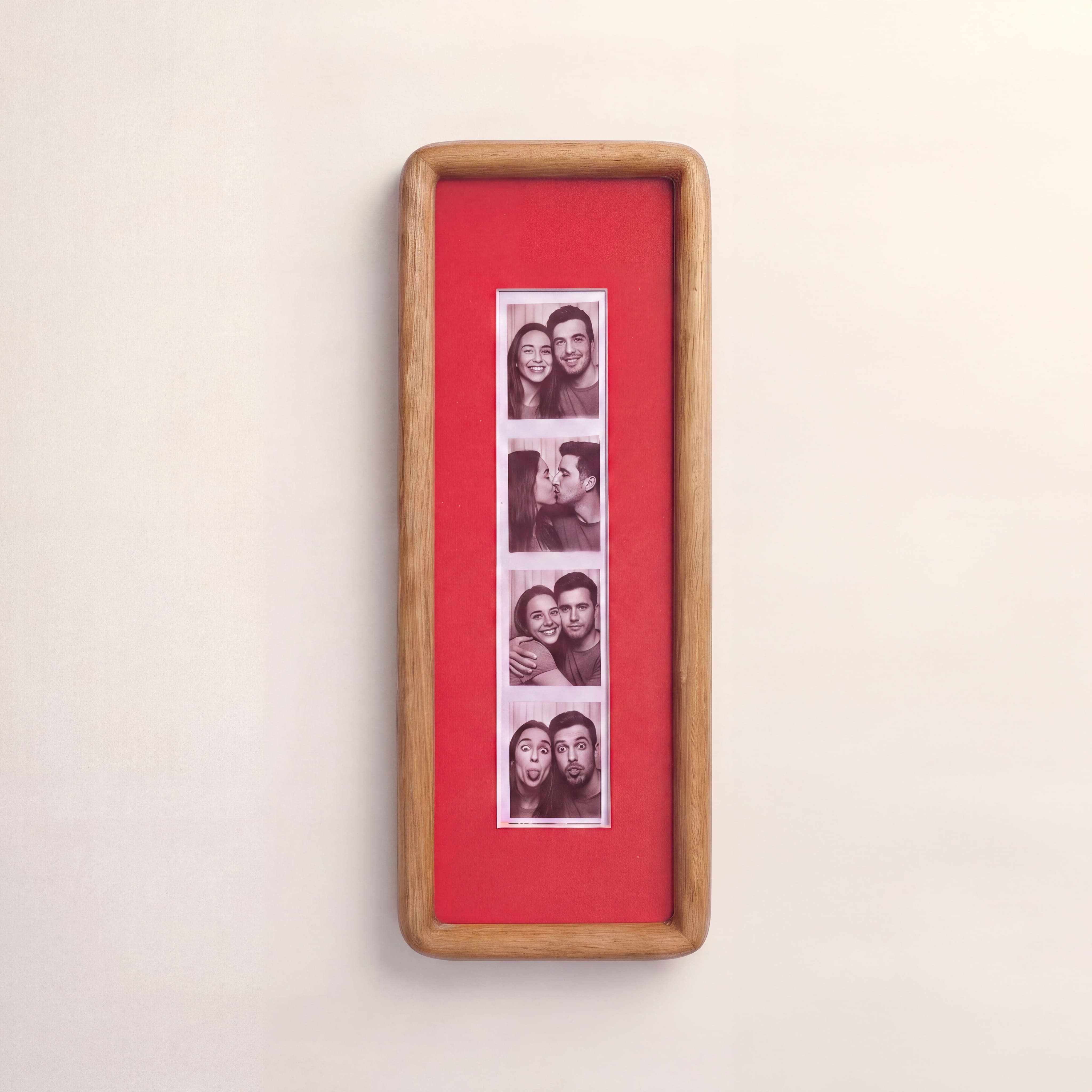 Teak Photobooth Frame - Red Mount