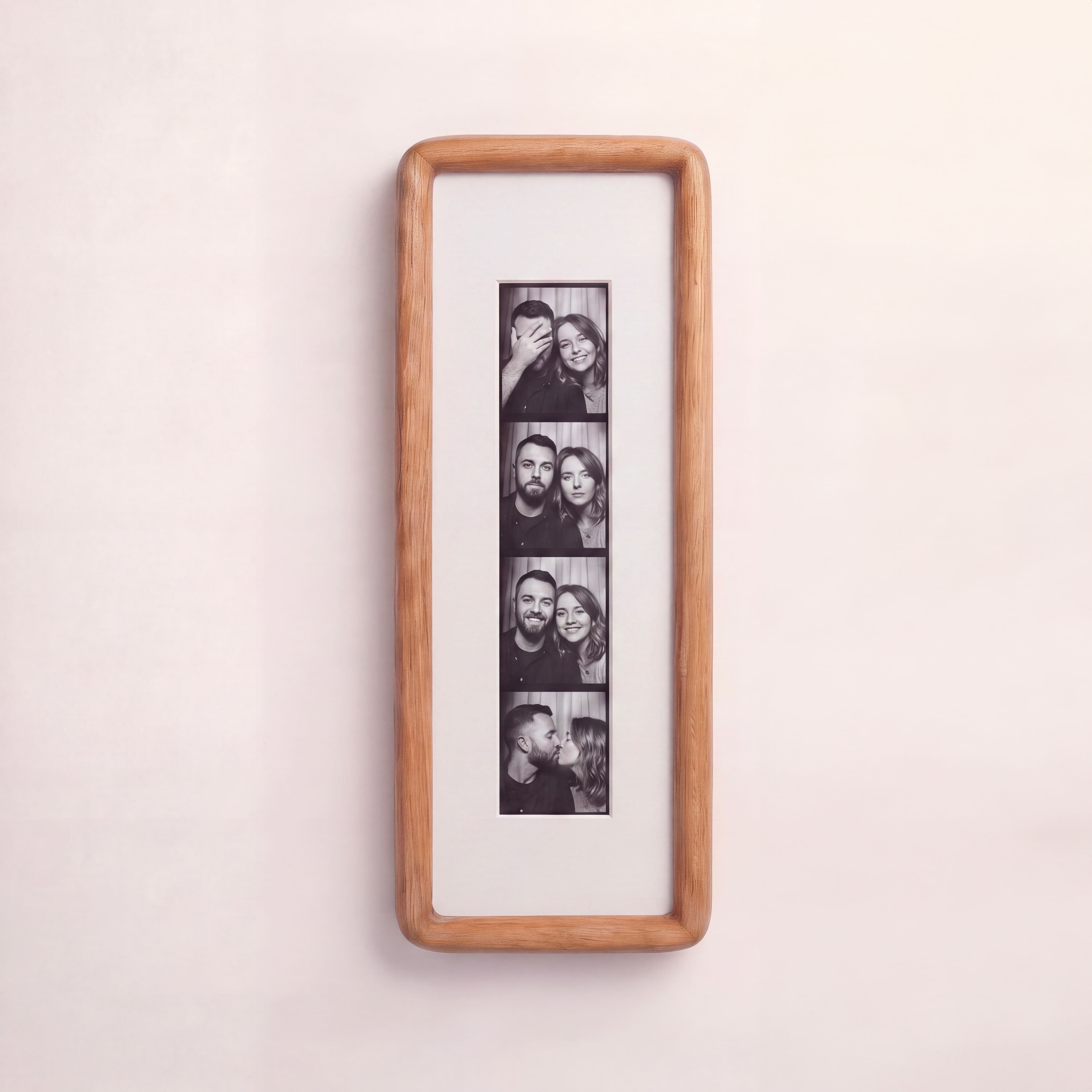 Teak Photobooth Frame - White Mount